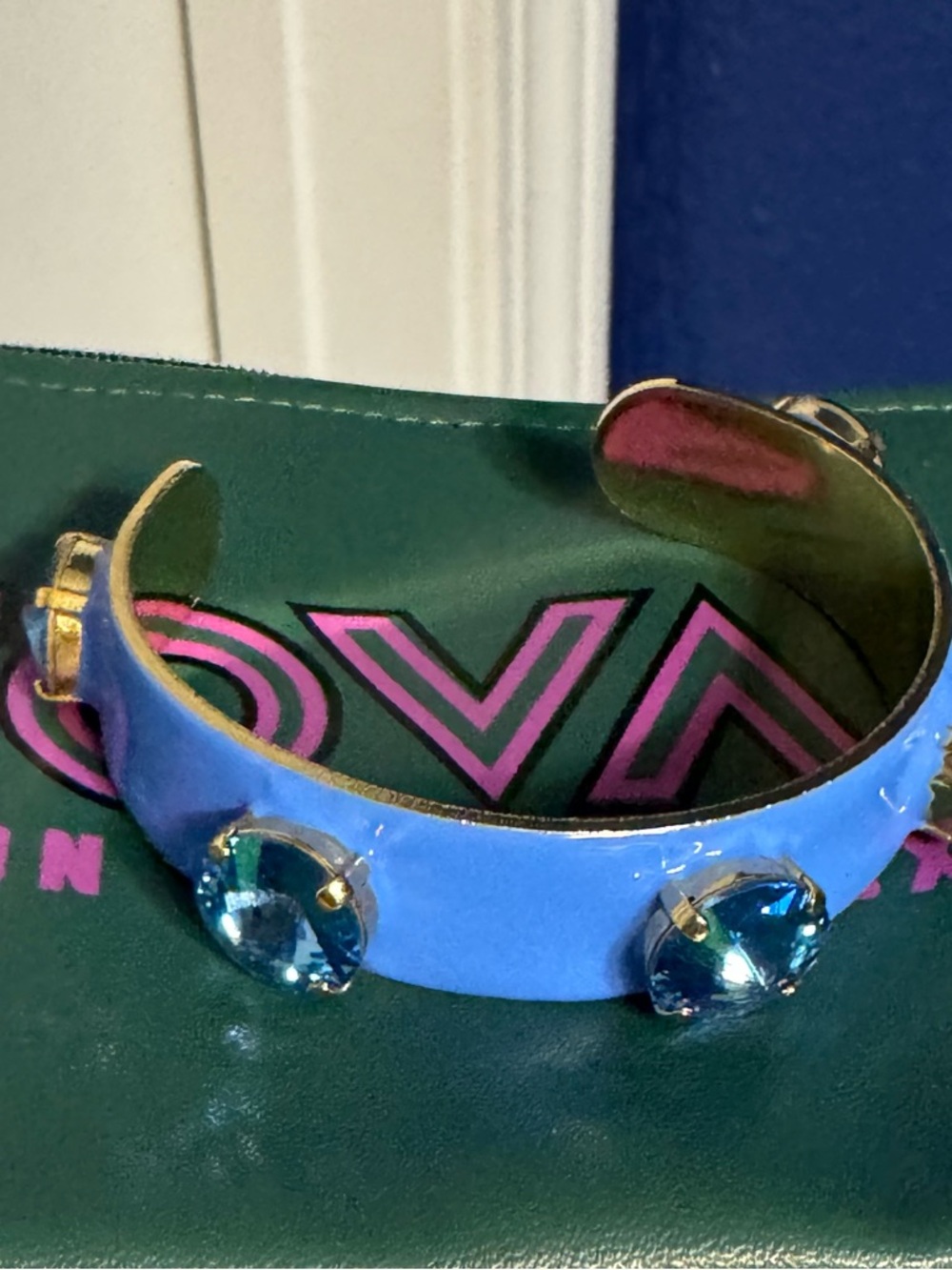 TOVA cuff in Blue Jean. - Picture 2 of 5